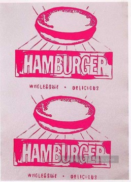 Hamburger double Andy Warhol Peinture à l'huile